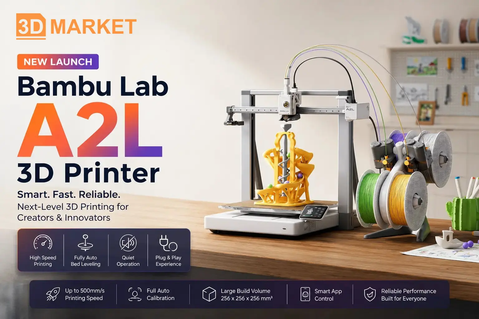 Bambu Lab A2L 3D Printer Launched