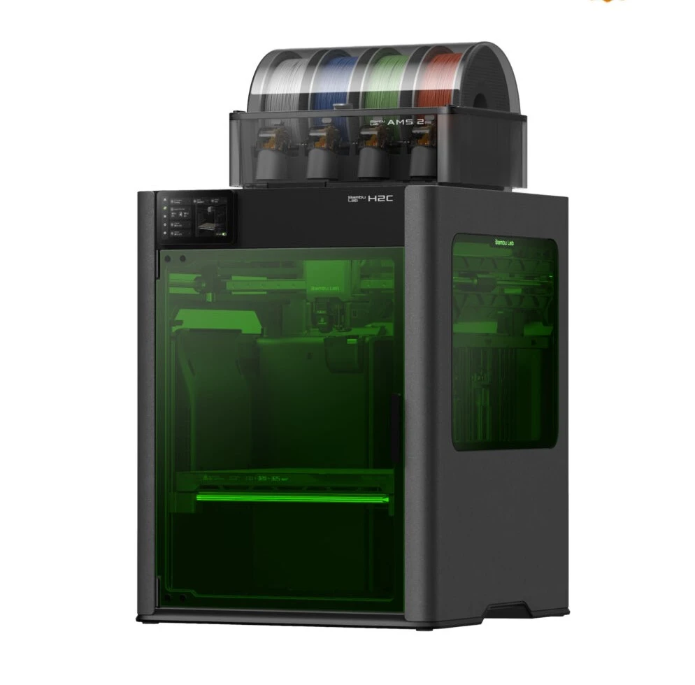 Bambu Lab H2C AMS Combo 3D Printer with Vortek Hotend System